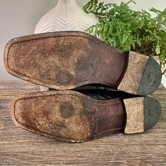 Vtg Exotic Teju Lizard Ostrich Skin David Eden Mens 11 Oxfords Dress Shoes Black - Picture 11 of 12